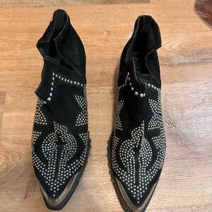 Jeffery Campbell Black Studded Booties